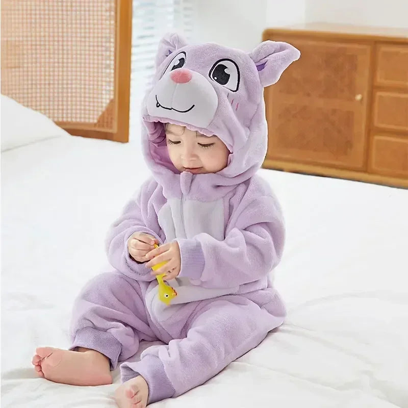 Conjuntos de Bebé con Forma de Animales - Estilo y Comodidad - Pijamas acogedores con capuchas de fantasía para niños y bebés