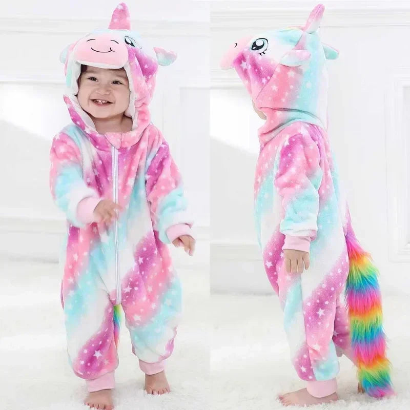 Conjuntos de Bebé con Forma de Animales - Estilo y Comodidad - Pijamas acogedores con capuchas de fantasía para niños y bebés